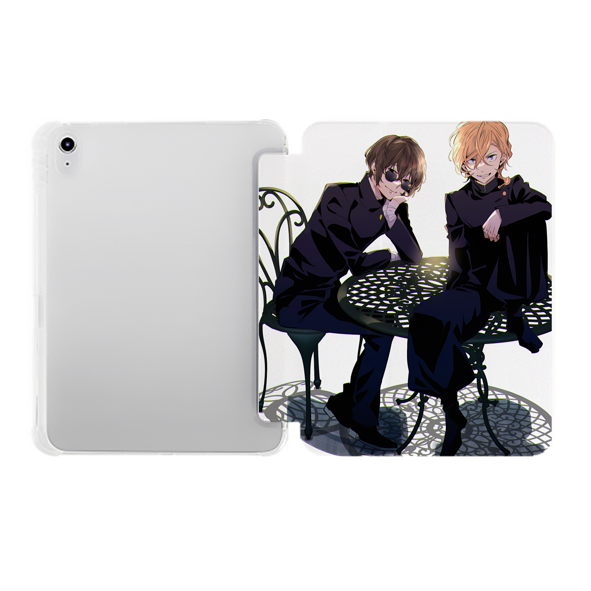 （画像用） 文豪ストレイドッグス Bungo Stray Dogs IPad ケース ペン収納付き 三つ折りスタンド PUレザー×シリコン 対応機種9.5/10.5/10.9インチ